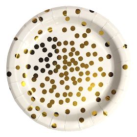 Gold Confetti  - cake plates